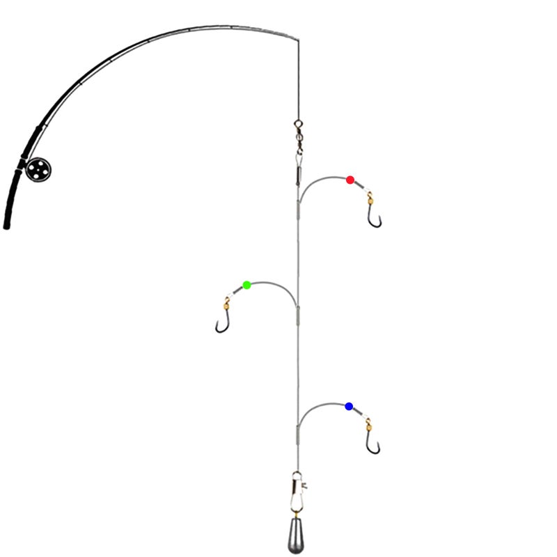 SENYUBBY High Strength 7 Strands Steel Wire Leader Rigs with Hooks Swivels Snap Connect,Saltwater Fishing Assecories Steel Wire Leader with Nylon-Coating - Image 1